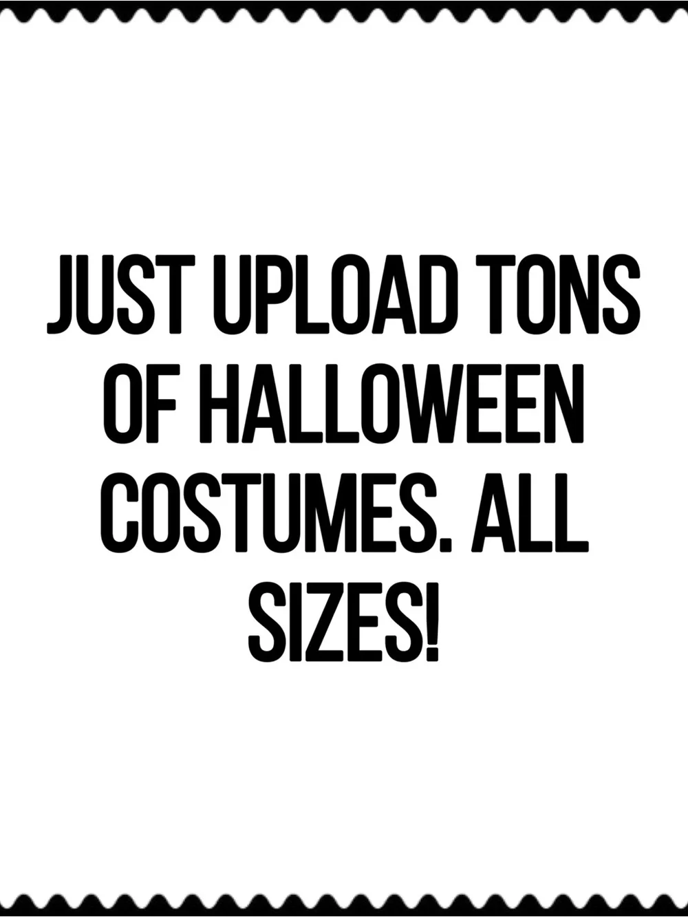 Kids Halloween Costume - Black and White Text Design